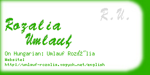 rozalia umlauf business card